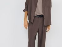 Брюки из вискозы, Коричневый