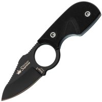 Шейный нож Kizlyar Supreme Amigo X, сталь D2, рукоять G10, черный