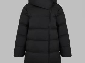 Стеганый пуховик с натуральным пухом