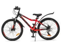 Подростковый велосипед Stels Navigator 450 MD 24 V030, год 2025, цвет Черный-Красный, ростовка 13