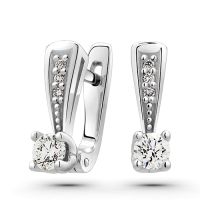 Серьги из белого золота с бриллиантами э0901сг12142000