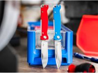 Складной нож Boker Atlas Red, сталь 12C27, рукоять сталь, красный