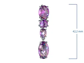 Серьги из серебра с аметистами э0607сг05260350