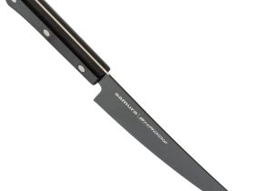 Поварской кухонный шеф-нож Samura Shadow 16.6 см, сталь Aus 8, сталь AUS-8, рукоять ABS-Пластик