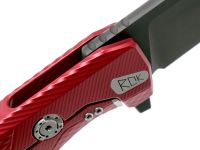 Нож складной LionSteel ROK A RB, сталь Black (Mil Spec) Finish Bhler M390, рукоять алюминий, красный
