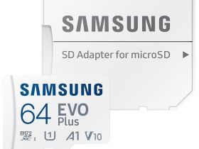 Карта памяти Samsung Evo Plus MB-MC64SA/EU microSDXC U1 64 ГБ с адаптером