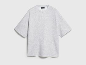 Футболка оверсайз с разрезами, Серый