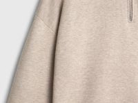 Джемпер с воротником-стойкой на молнии, Бежевый