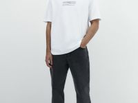 Футболка с текстовым принтом, Белый