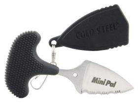 Тычковый нож с фиксированным клинком Cold Steel Mini Pal, сталь AUS-8A, рукоять Kray-Ex, черный