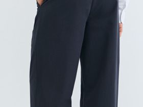 Брюки из техноткани со складками, Синий