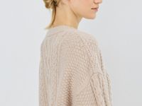 Джемпер с косами, Бежевый