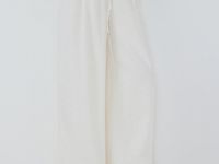 Широкие брюки изо льна, Белый