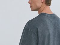 Базовая футболка с эффектом стирки, Серый