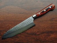 Нож Сантоку 180 мм, Sakai Takayuki, сталь VG-10 Damascus, рукоять дерево Pakka wood, коричневый