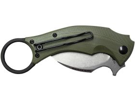 Складной нож FOX ODSW BLACK BIRD, сталь N690, рукоять G10, зеленый