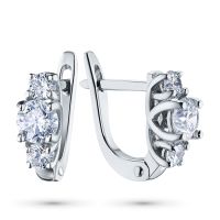 Серьги из белого золота с бриллиантами э0901сг02187900