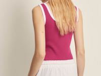 Майка с контрастной отделкой