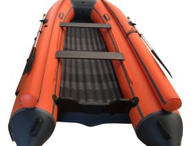 Лодка ПВХ ORCA 380 НД с фальшбортом оранжевый/черный