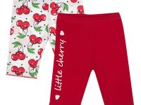 Брюки детские трикотажные для девочек (легинсы укороченные), 2 пары в комплекте