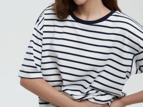 Футболка в полоску свободного силуэта