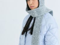 Вязаная шапка-ушанка для девочек, Серый