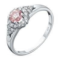 Кольцо из белого золота э0912кц04200728_pink