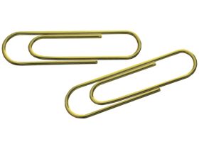 Скрепки Berlingo 50 мм, 100 шт, золотистые, картонная упаковка