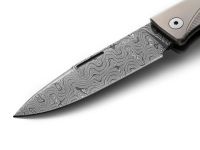 Складной нож LionSteel Thrill, сталь дамаск, рукоять титан