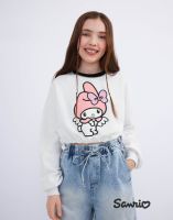Молочный укороченный свитшот с принтом MyMelody Глория Джинс