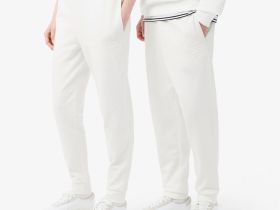 Хлопковые спортивные брюки Lacoste унисекс