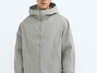 Ветровка с капюшоном, Бежевый