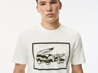 Мужская хлопковая футболка Lacoste стандартного кроя