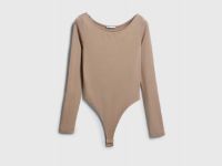Боди из вискозы, Бежевый