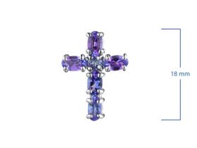 Подвеска из серебра с танзанитами э0608пд07195710