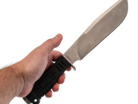 Нож выживания Витязь Зубр, сталь AUS-8, рукоять эластомер
