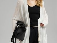 Свободный кардиган с тонким поясом