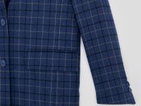 Однобортный жакет в клетку