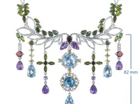 Колье из серебра с аметистами, хромдиопсидами, гранатами, топазами и цитринами э0681кл12250372