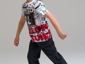 Комплект трикотажный для мальчиков: фуфайка (футболка), брюки