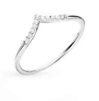 Серебряное кольцо с фианитами
