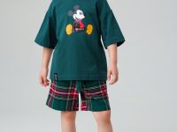 Комплект для мальчиков: фуфайка (футболка) трикотажная, шорты текстильные