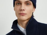 Шапка-бини с добавлением шерсти