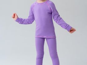 Термокомплект трикот. для девочек: фуфайка (футболка) с длин. рук, брюки для эпизод. использования