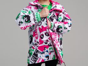 Куртка текстильная с полиуретановым покрытием для девочек (ветровка)