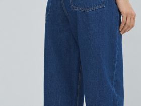 Джинсы Barrel с высокой посадкой, Синий