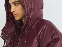 Пуховик с натуральным утеплителем, Фиолетовый