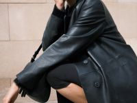 Тренч из натуральной кожи