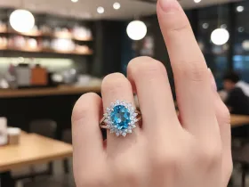 Кольцо из белого золота с топазом э4771кц04210404