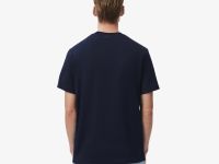 Мужская Футболка Lacoste из плотного хлопка с рисунком крокодила